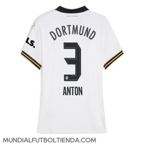 Camiseta Borussia Dortmund Waldemar Anton #3 Tercera Equipación Replica 2024-25 para mujer mangas cortas